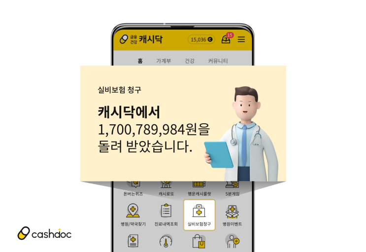 ‘실비보험 청구’ 모바일 시대! ‘캐시닥’ 실비보험 청구 17억원 돌파